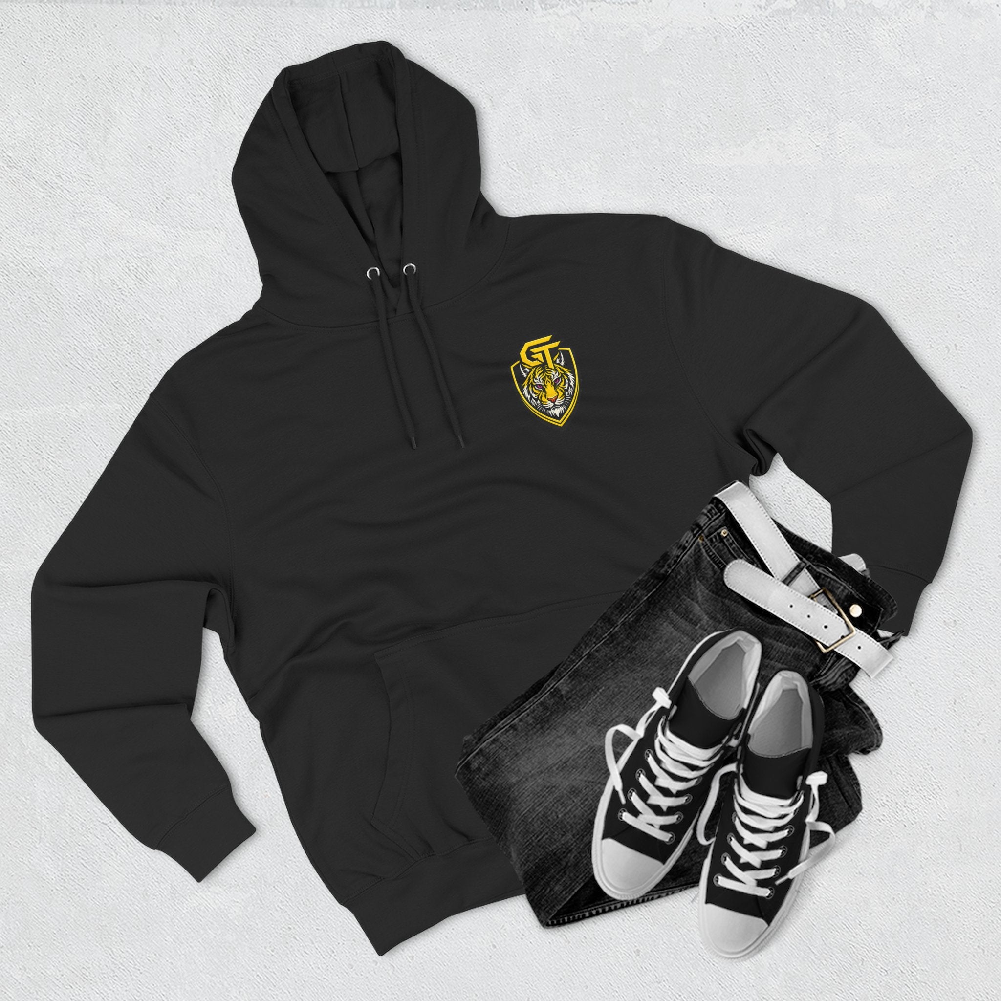Gemini Tiger Logo Hoodie — Athletic Graphic Fleece Pullover