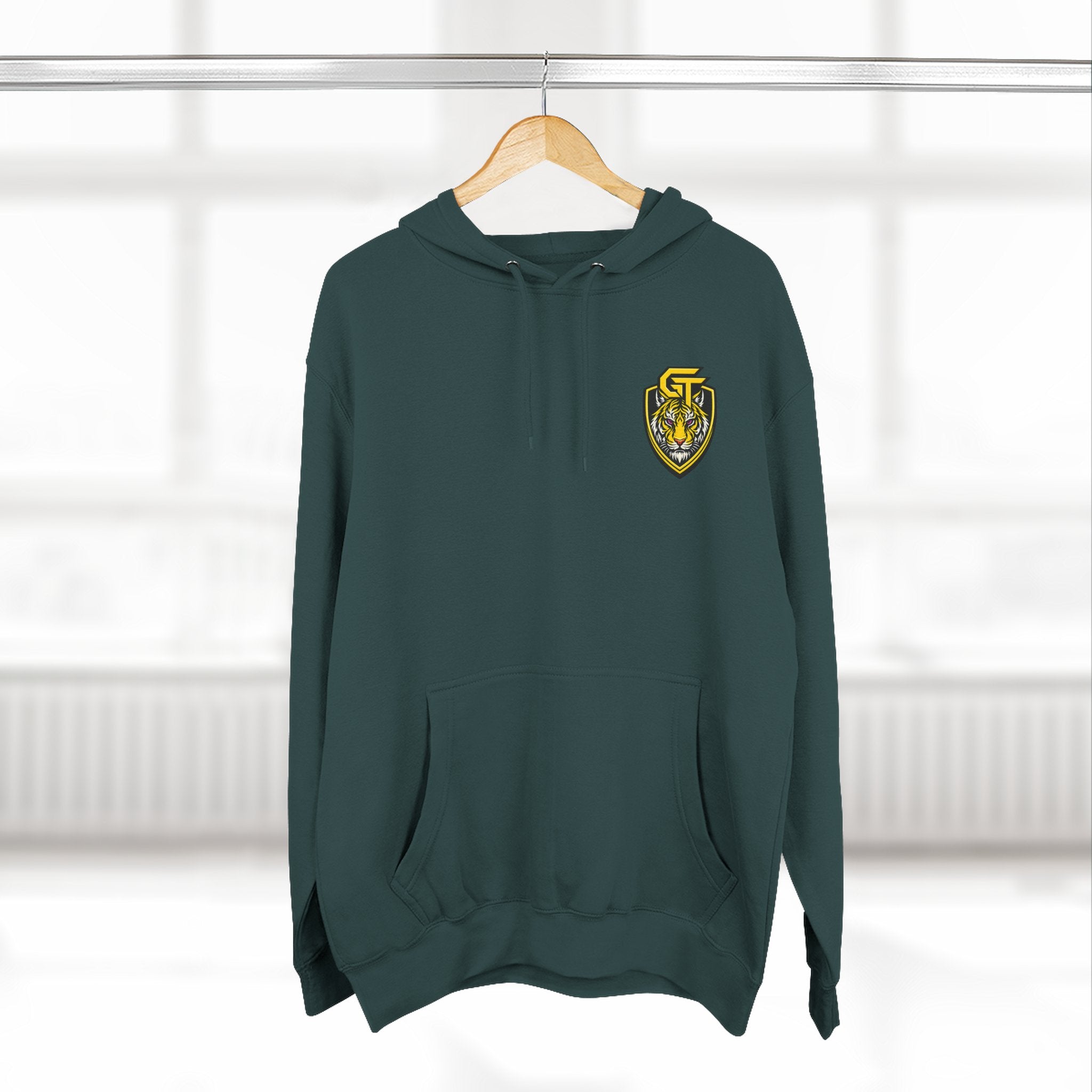 Gemini Tiger Logo Hoodie — Athletic Graphic Fleece Pullover