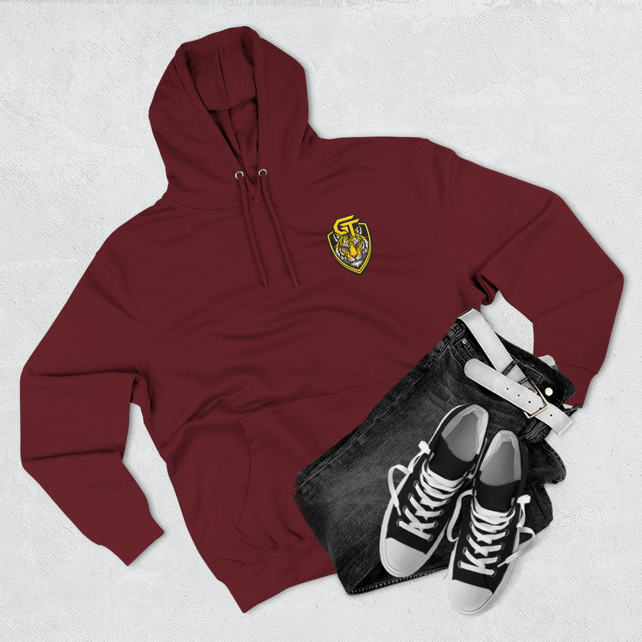 Gemini Tiger Logo Hoodie — Athletic Graphic Fleece Pullover