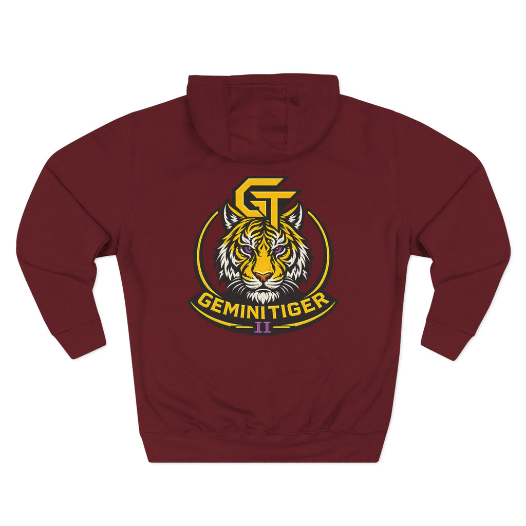 Gemini Tiger Logo Hoodie — Athletic Graphic Fleece Pullover