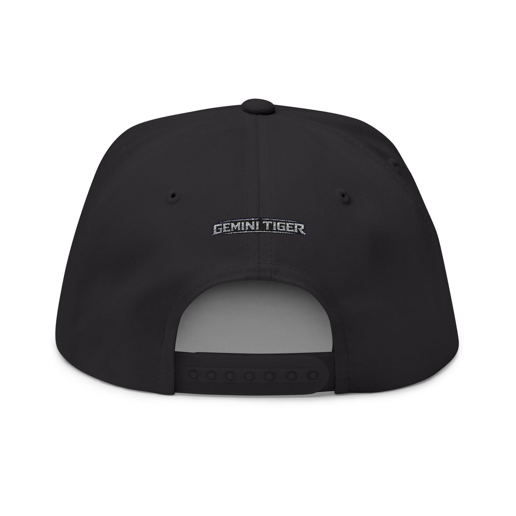 Embroidered GT Shield Flat Bill Cap — Gold Gaming Logo Snapback