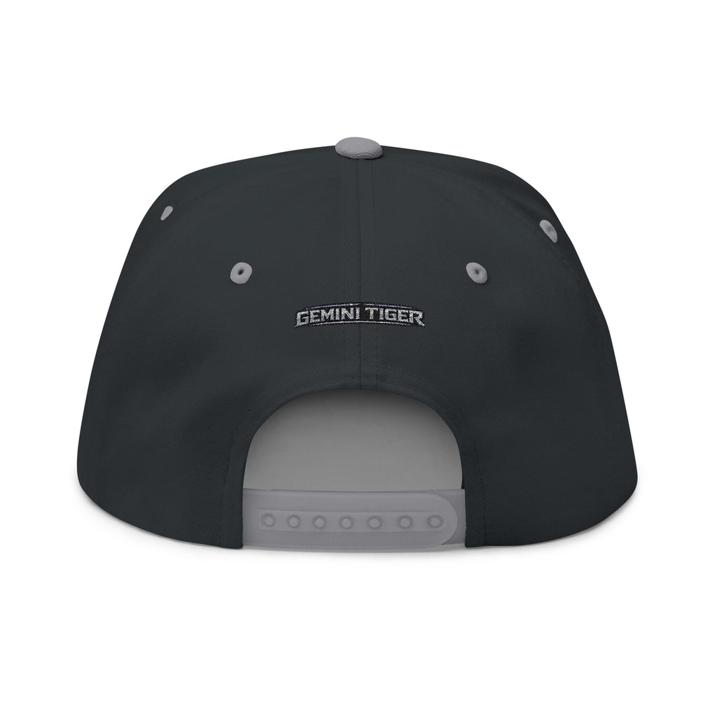 Embroidered GT Shield Flat Bill Cap — Gold Gaming Logo Snapback