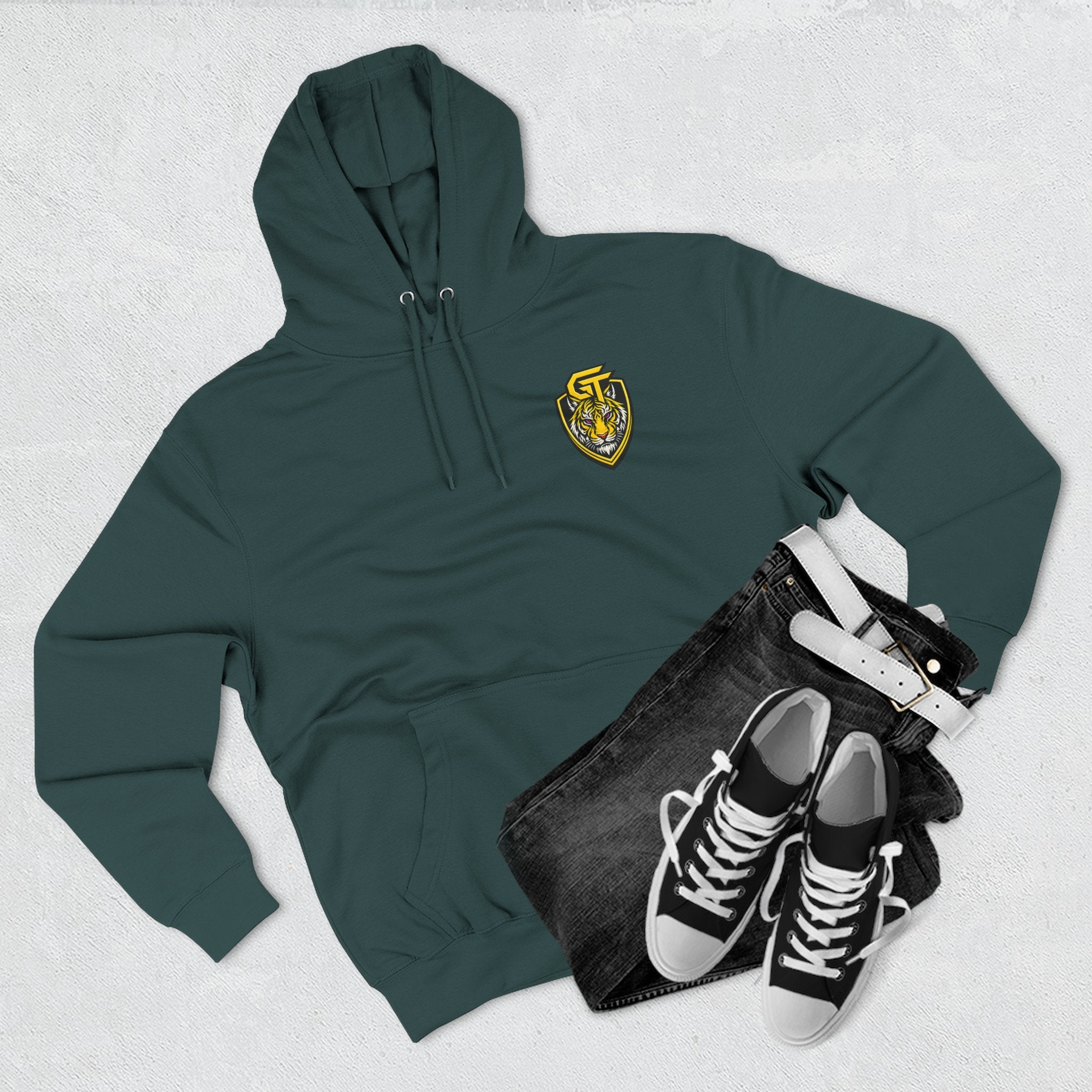 Gemini Tiger Logo Hoodie — Athletic Graphic Fleece Pullover
