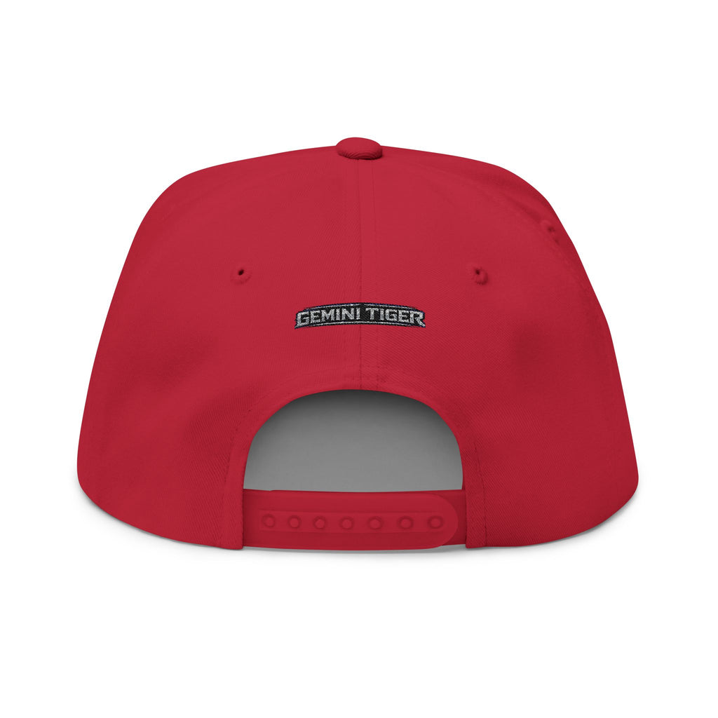 Embroidered GT Shield Flat Bill Cap — Gold Gaming Logo Snapback