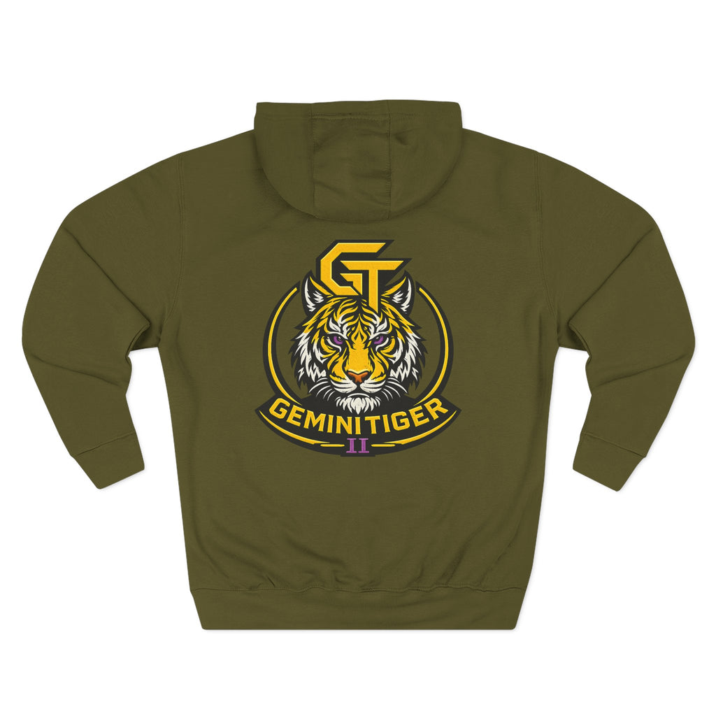 Gemini Tiger Logo Hoodie — Athletic Graphic Fleece Pullover
