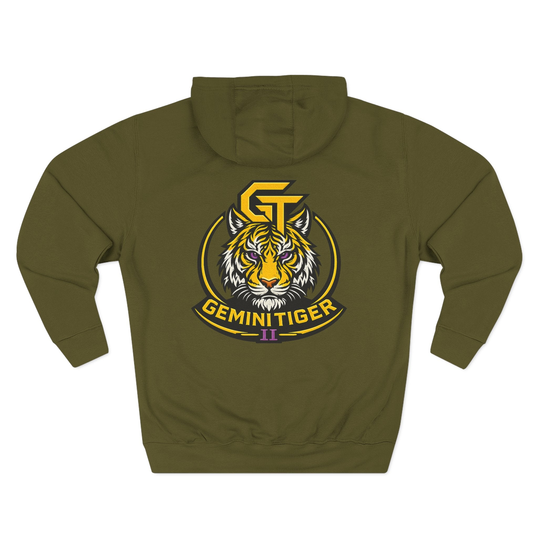 Gemini Tiger Logo Hoodie — Athletic Graphic Fleece Pullover
