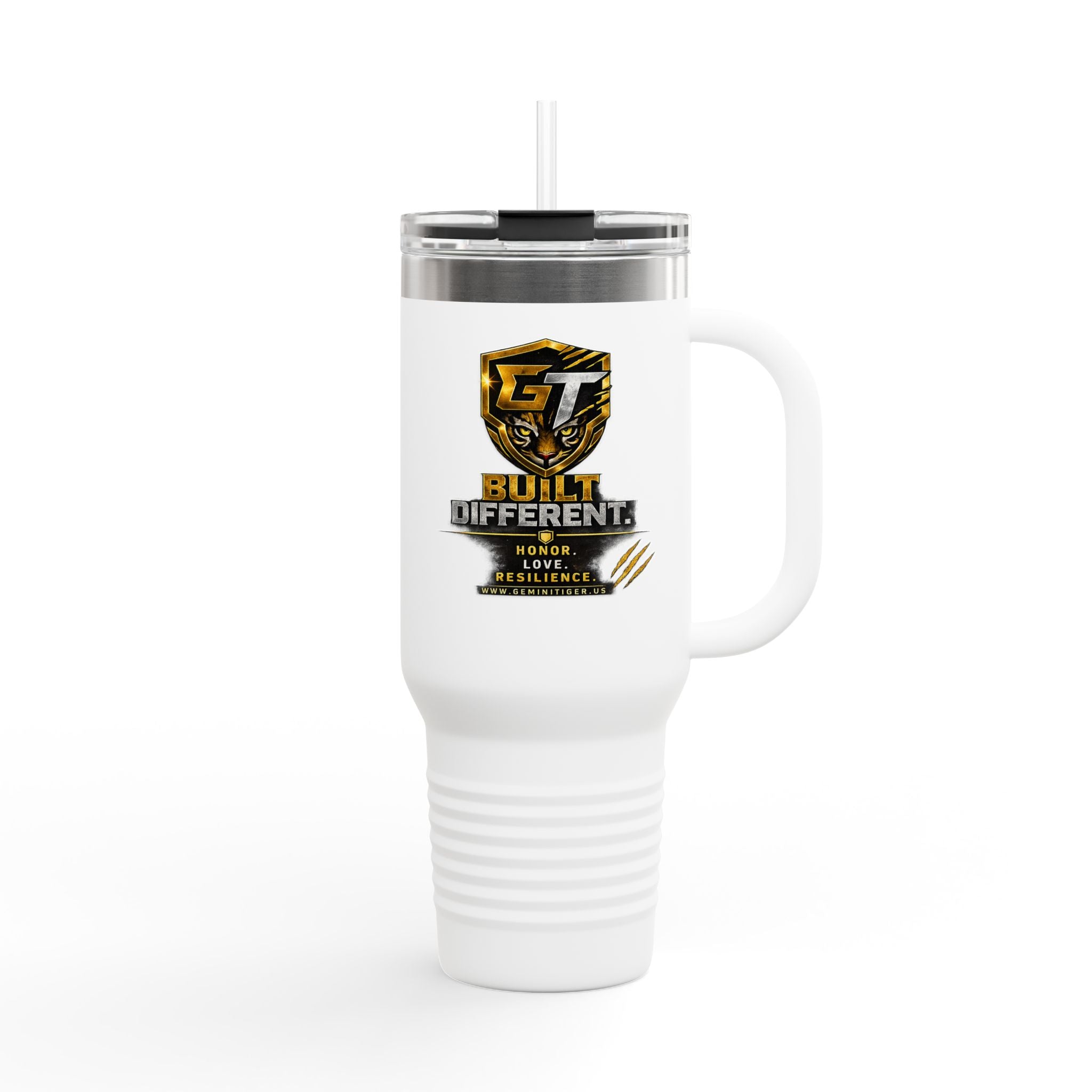 40oz Insulated Travel Mug — Built Different Logo Stainless Steel Tumbler