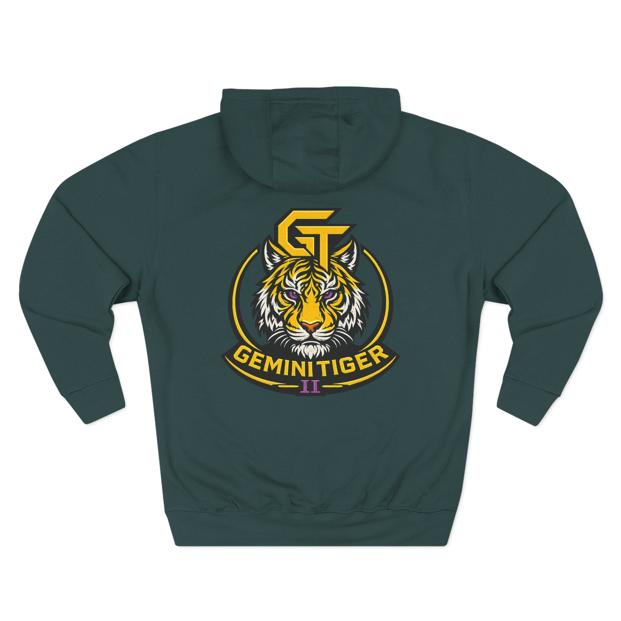 Gemini Tiger Logo Hoodie — Athletic Graphic Fleece Pullover