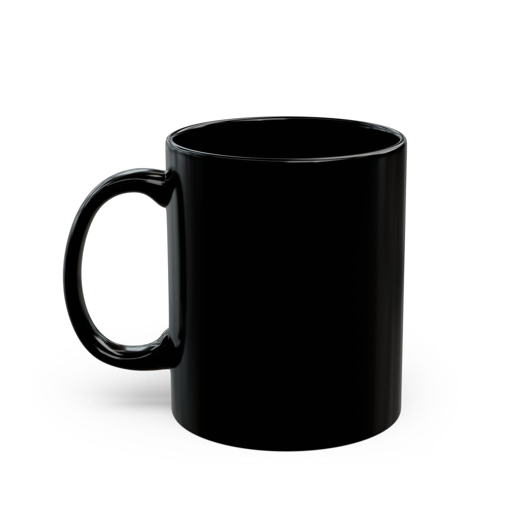 Fueled by Coffee Black Mug — ‘Fueled by Coffee, Powered by Purpose’ Ceramic Coffee Mug (11oz/15oz)