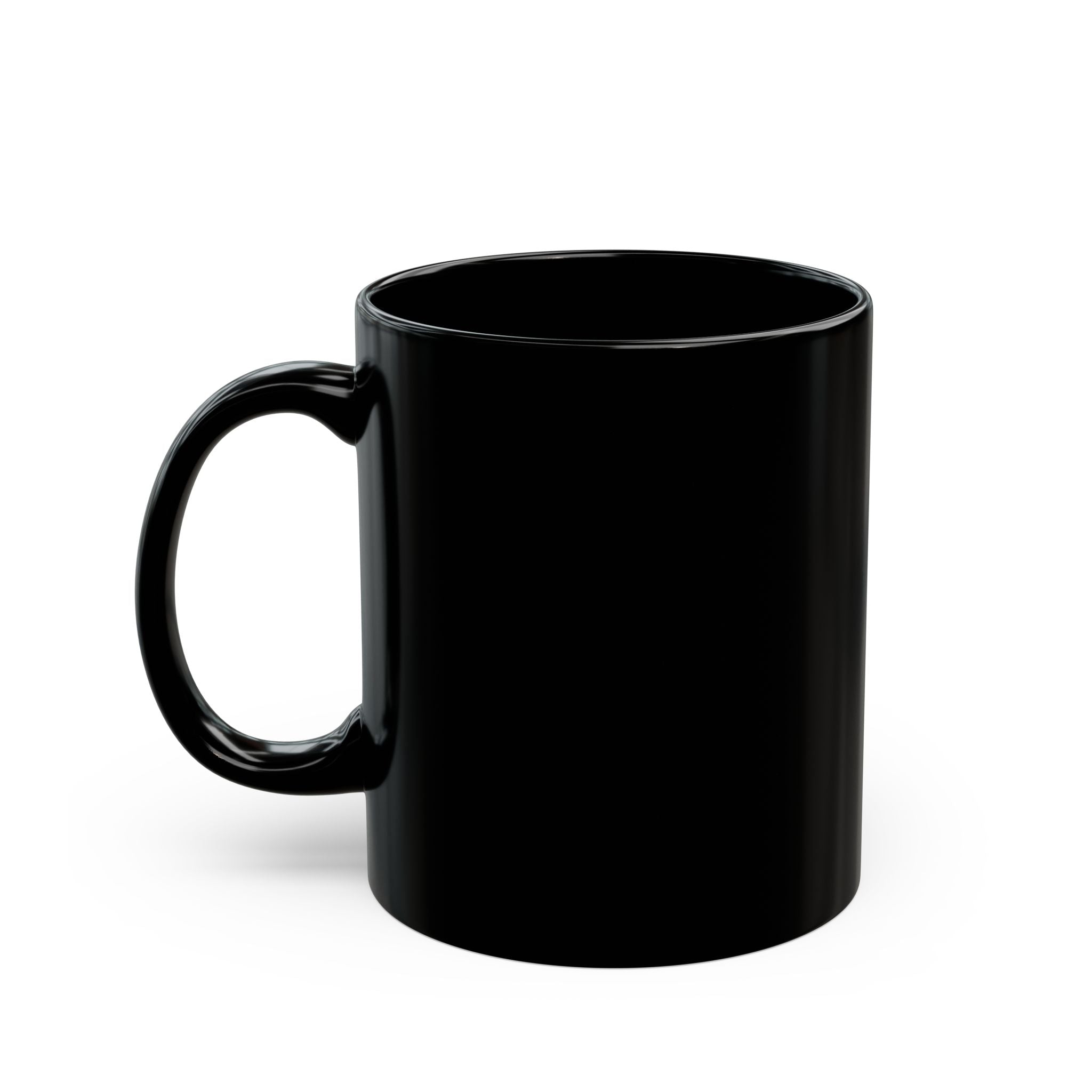 Fueled by Coffee Black Mug — ‘Fueled by Coffee, Powered by Purpose’ Ceramic Coffee Mug (11oz/15oz)