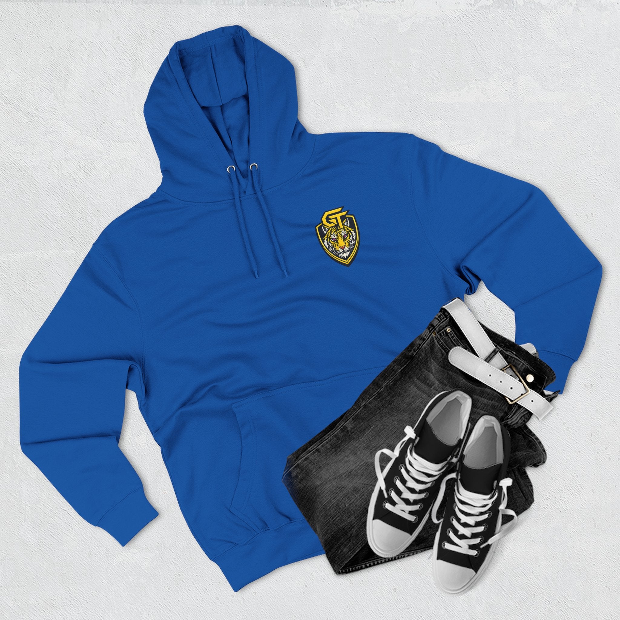 Gemini Tiger Logo Hoodie — Athletic Graphic Fleece Pullover