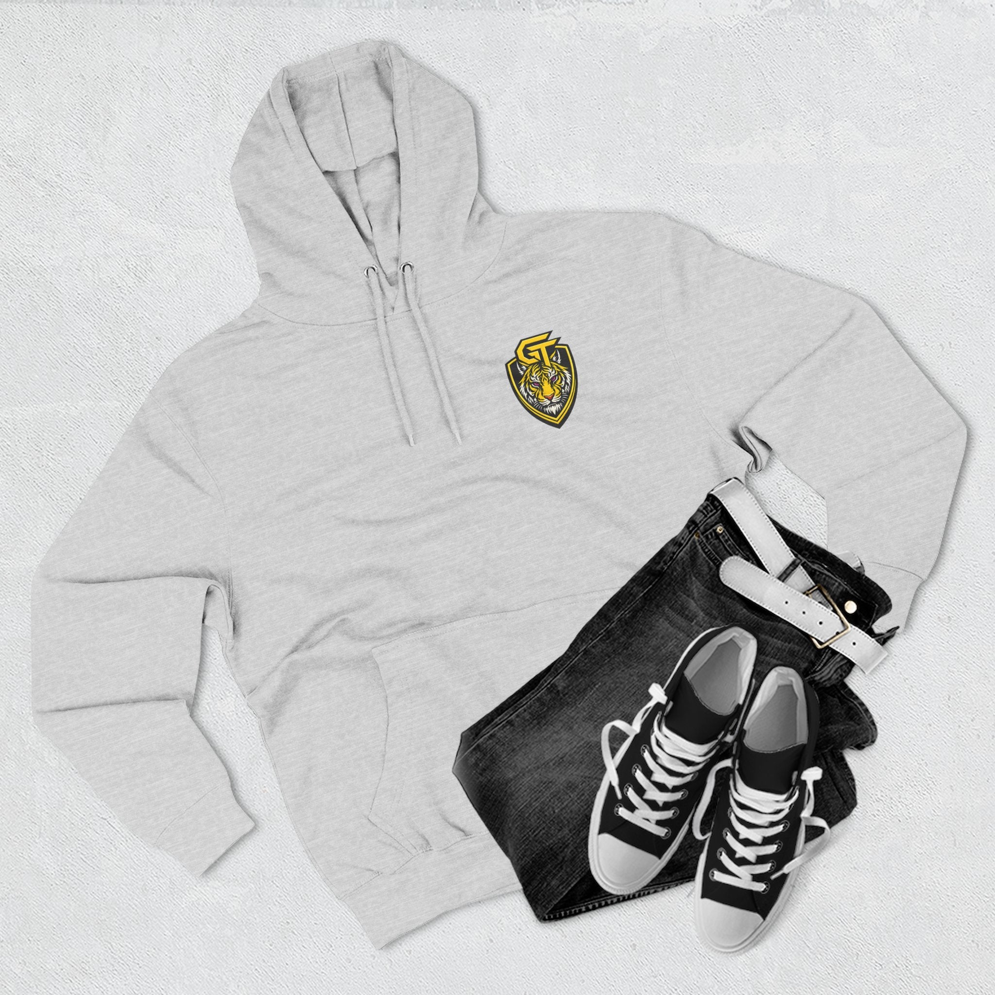 Gemini Tiger Logo Hoodie — Athletic Graphic Fleece Pullover