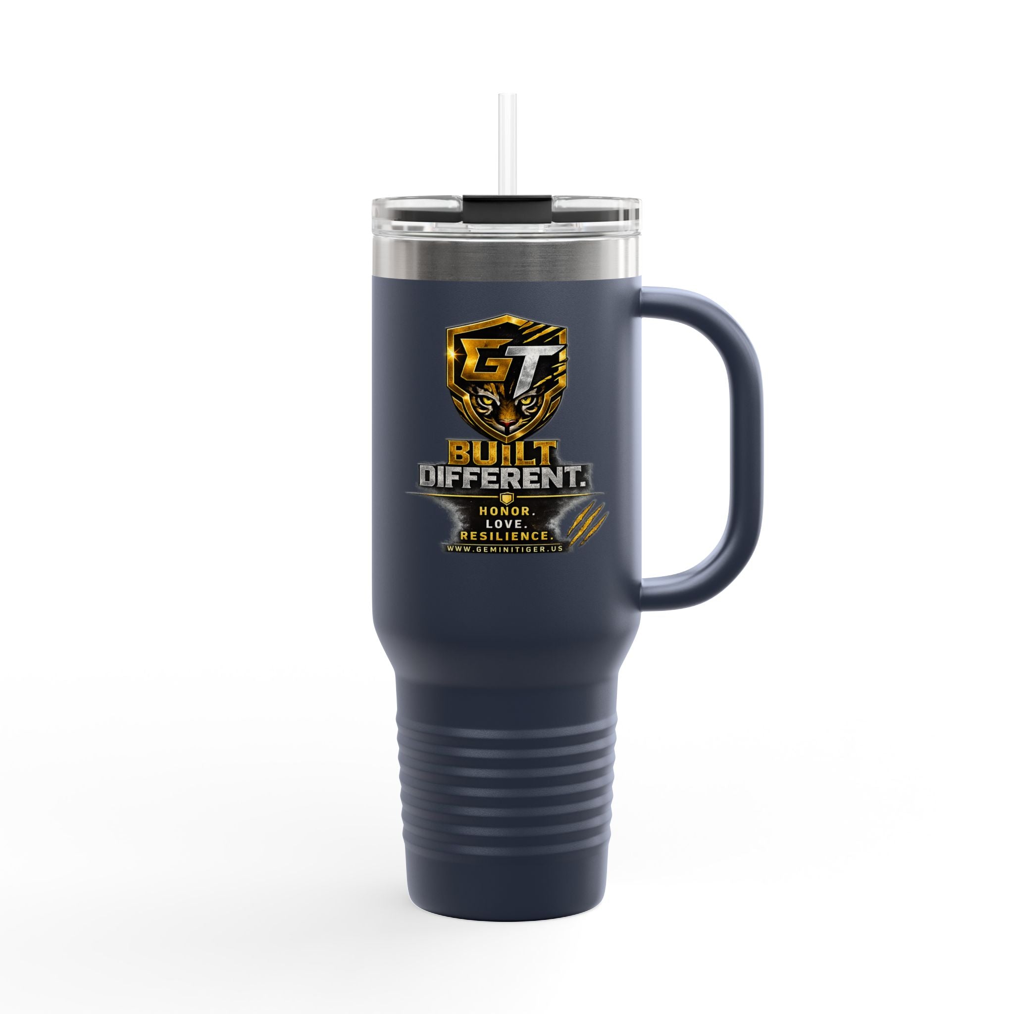 40oz Insulated Travel Mug — Built Different Logo Stainless Steel Tumbler