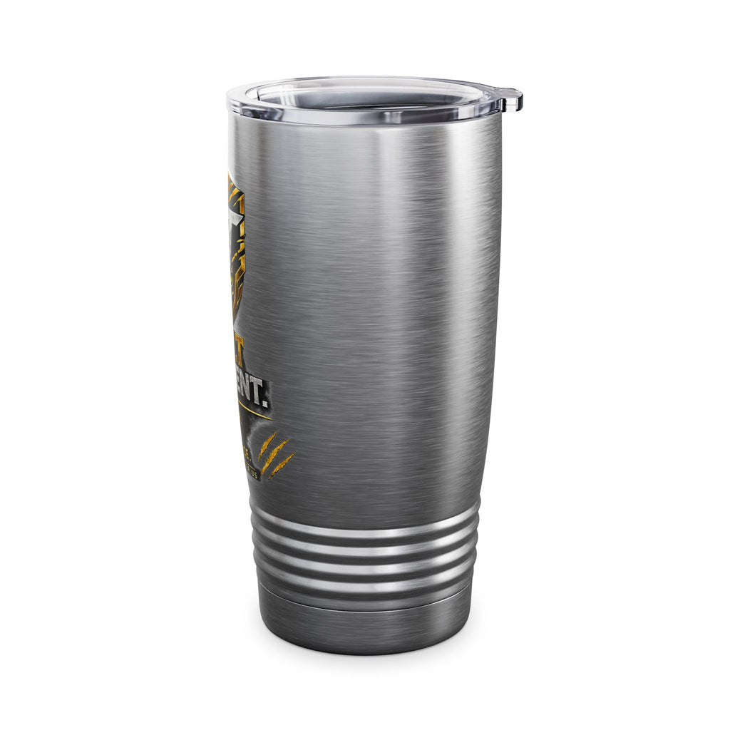 20oz Ringneck Tumbler – "Built Different" Gold Shield Thermal Travel Mug
