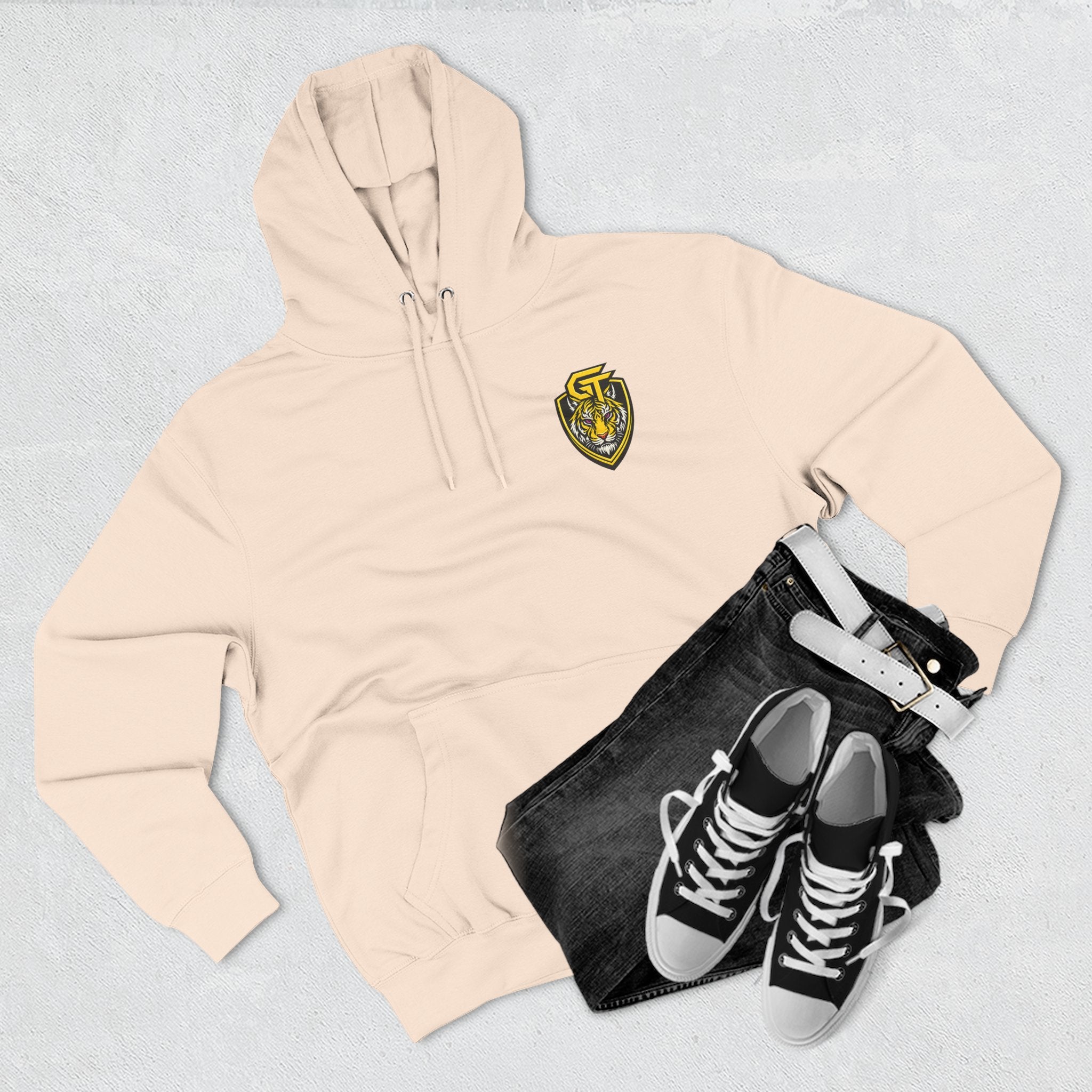Gemini Tiger Logo Hoodie — Athletic Graphic Fleece Pullover