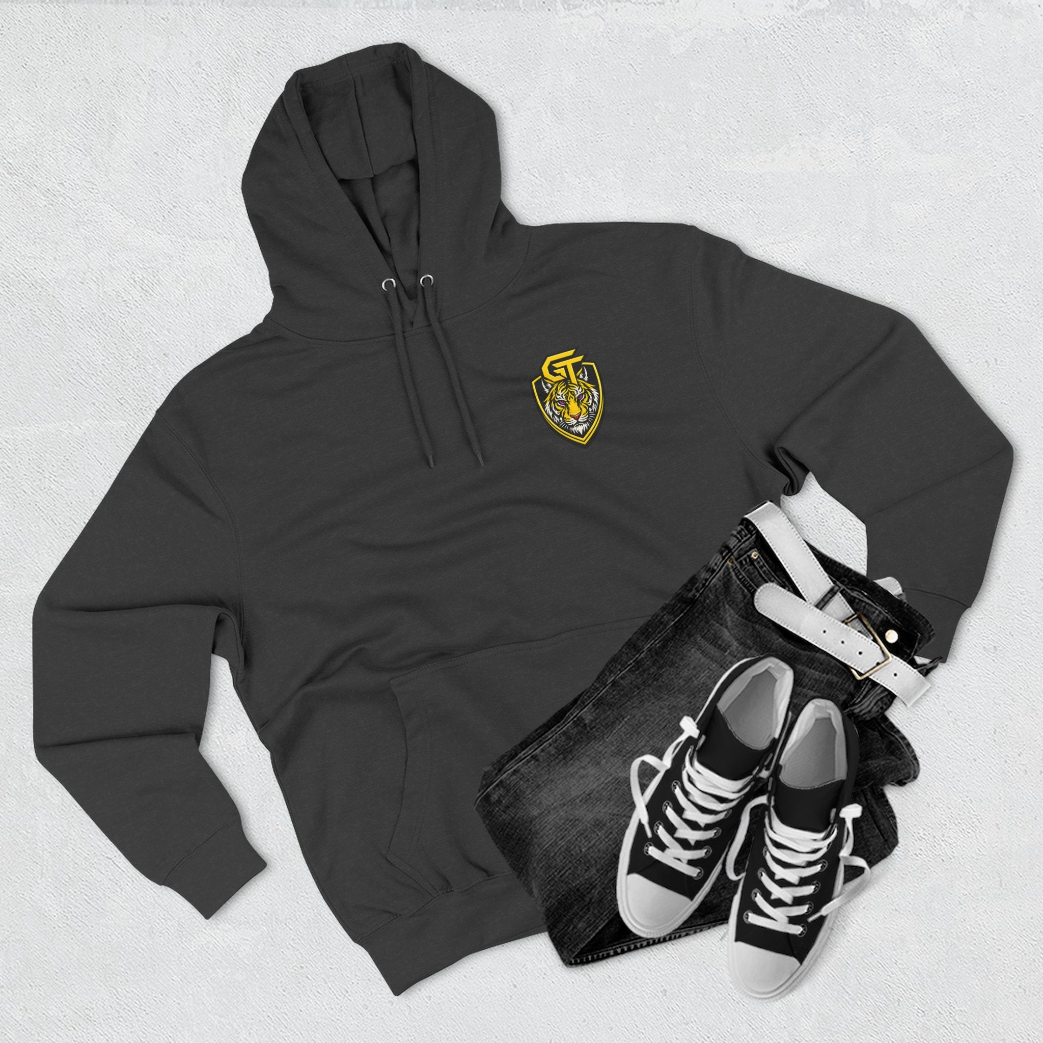 Gemini Tiger Logo Hoodie — Athletic Graphic Fleece Pullover