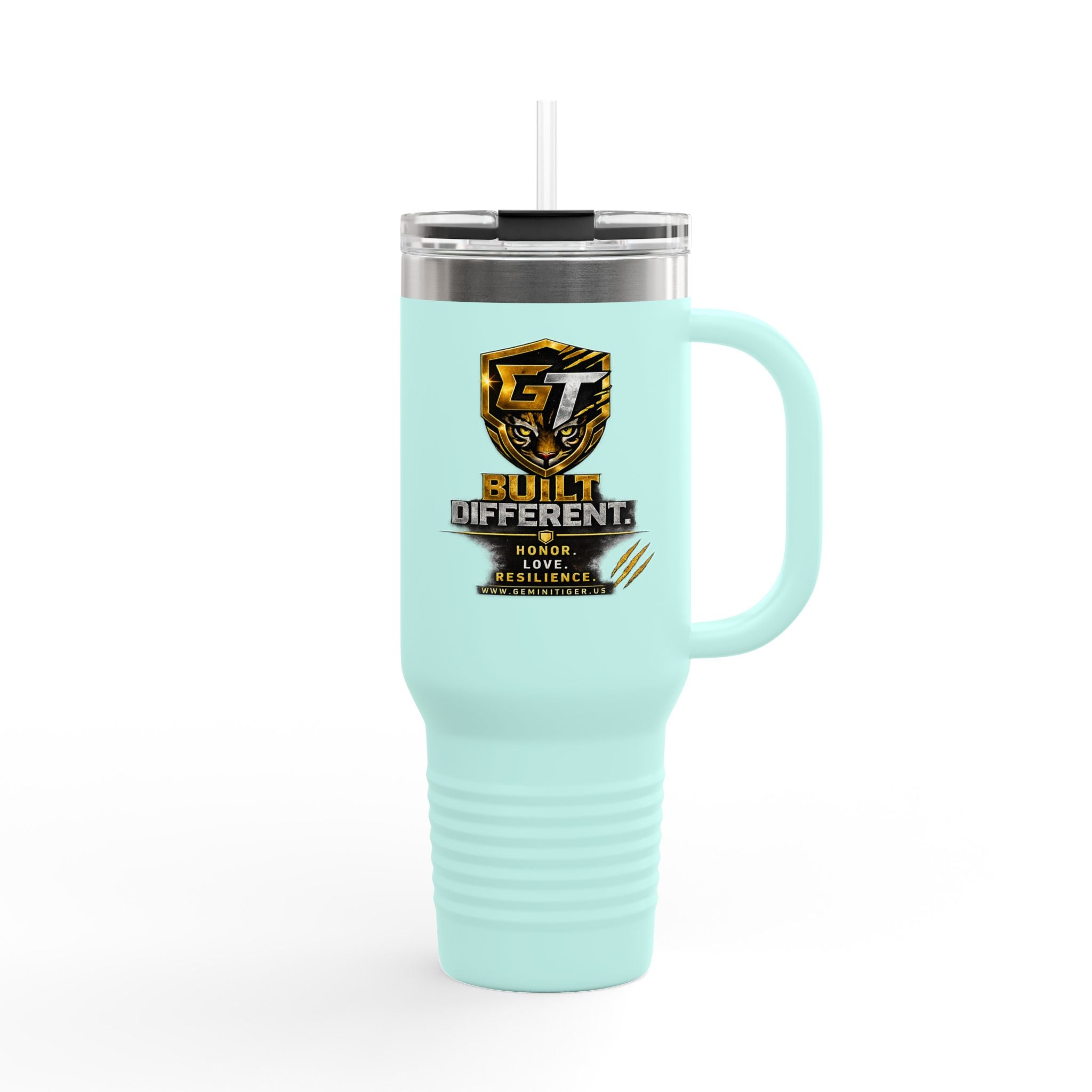 40oz Insulated Travel Mug — Built Different Logo Stainless Steel Tumbler