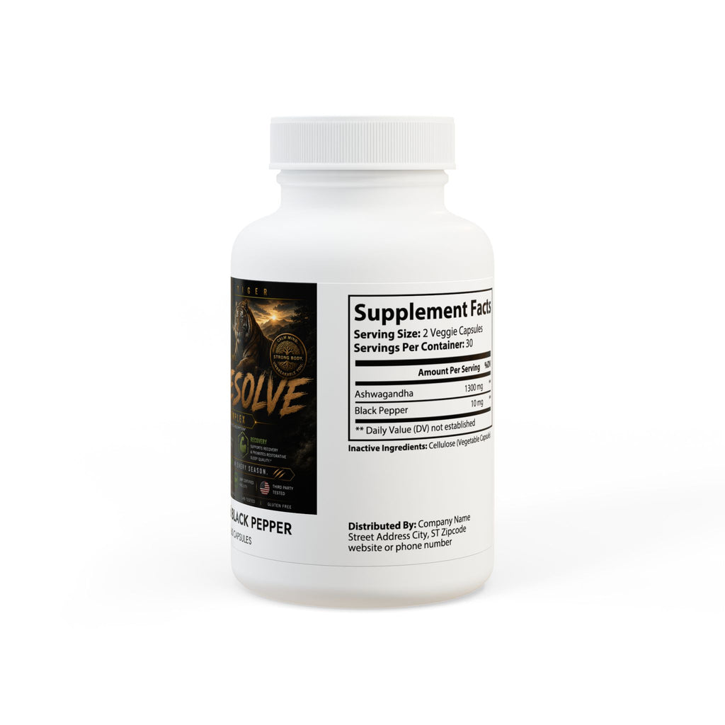 Ashwagandha and Black Pepper Supplement (60 capsules)