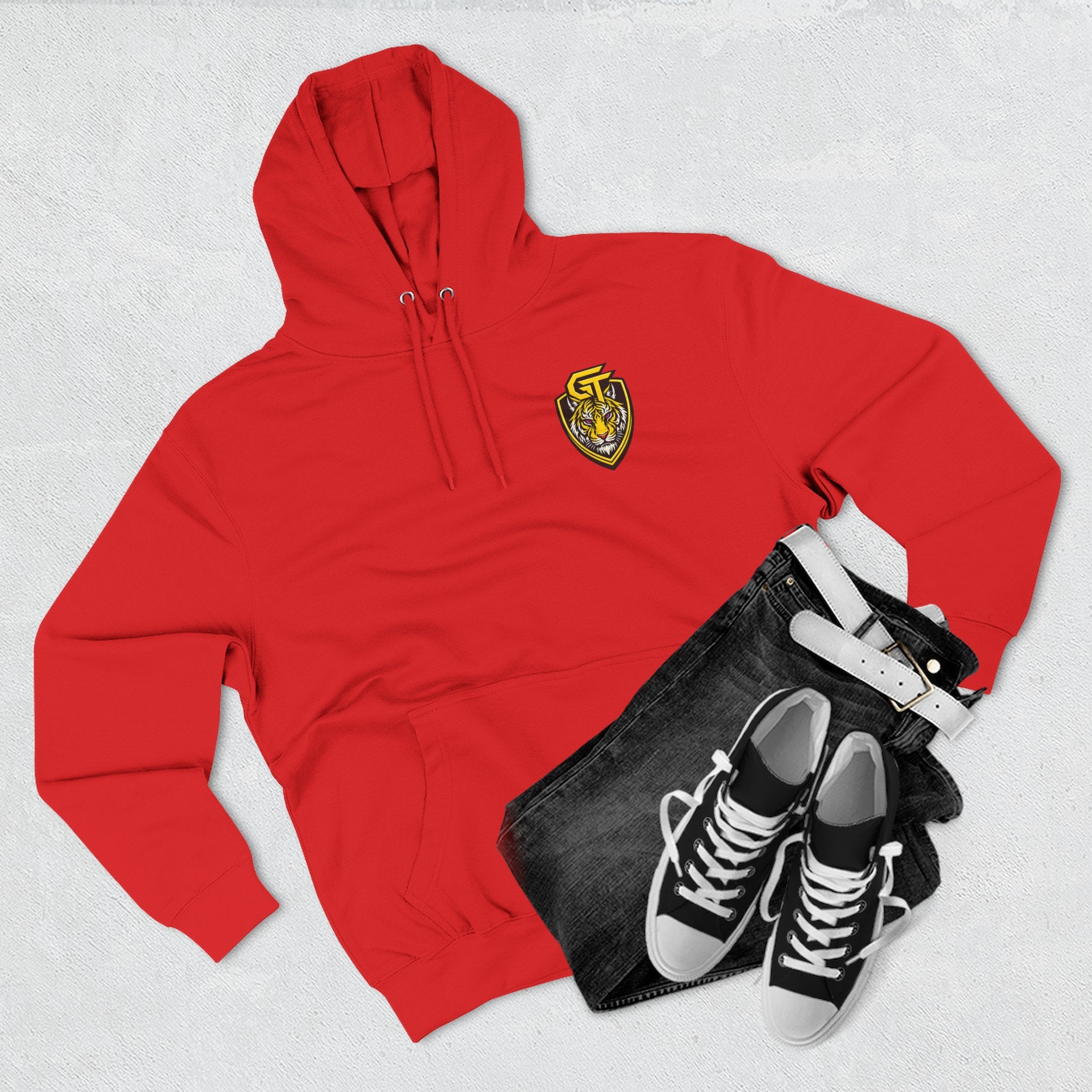 Gemini Tiger Logo Hoodie — Athletic Graphic Fleece Pullover