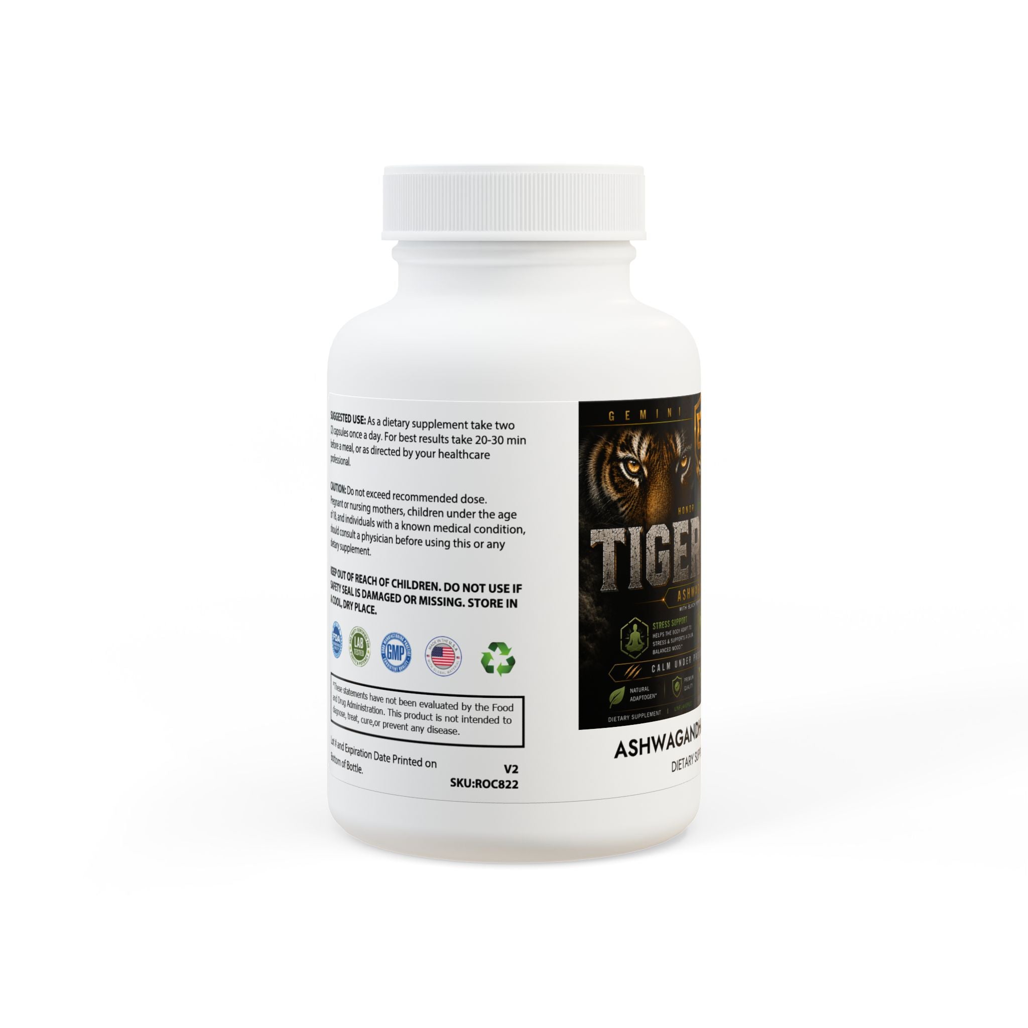 Ashwagandha and Black Pepper Supplement (60 capsules)